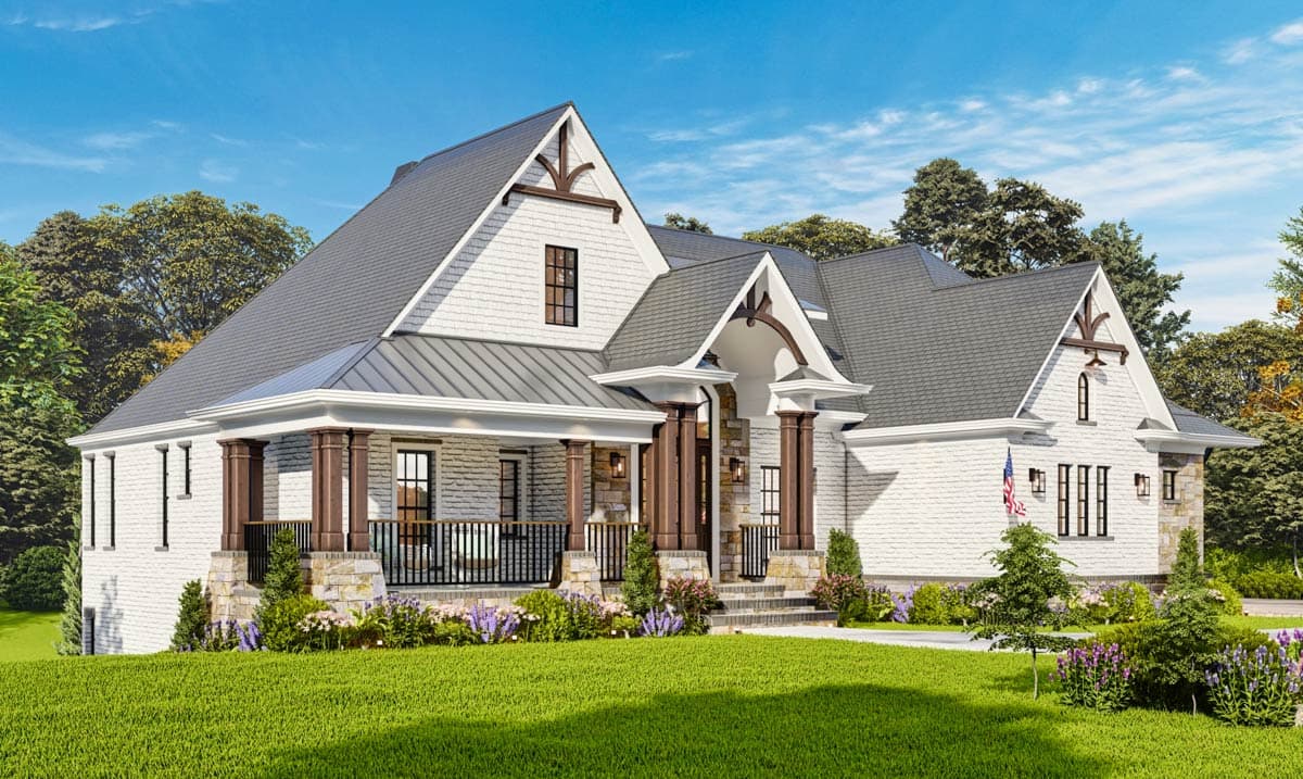 Plan 15645GE: Craftsman Mountain House Plan with Split Bedrooms and Flex Room - Image #6 - Craftsman, Mountain, Ranch, Rustic, Shingle