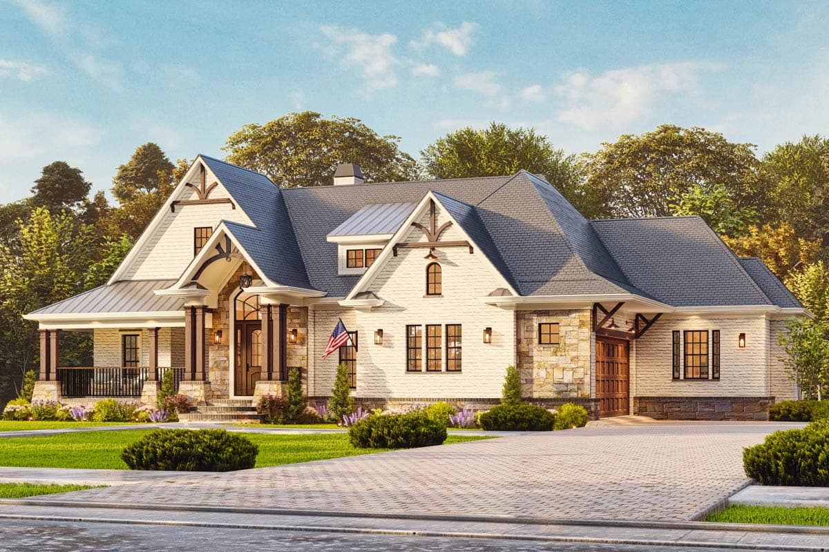 Plan 15645GE: Craftsman Mountain House Plan with Split Bedrooms and Flex Room - Image #8 - Craftsman, Mountain, Ranch, Rustic, Shingle