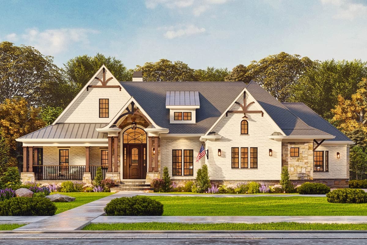 Plan 15645GE: Craftsman Mountain House Plan with Split Bedrooms and Flex Room - Image #9 - Craftsman, Mountain, Ranch, Rustic, Shingle