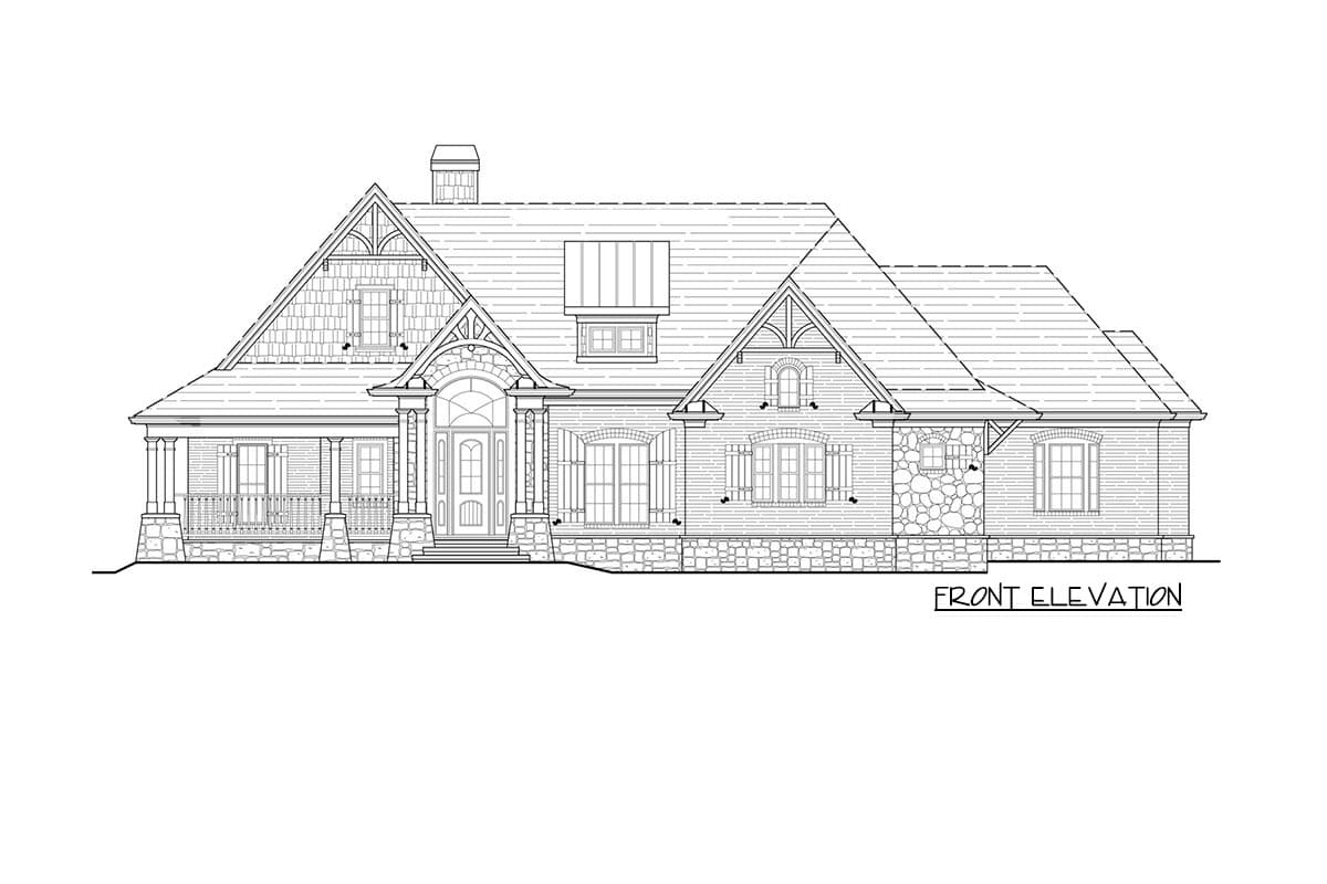 Plan 15645GE: Craftsman Mountain House Plan with Split Bedrooms and Flex Room - Image #12 - Craftsman, Mountain, Ranch, Rustic, Shingle