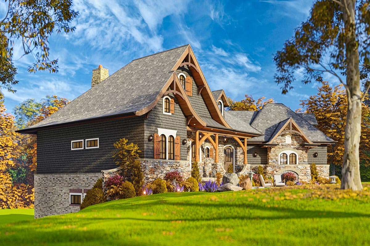Plan 15650GE: Lake House Plan with Optional Lower Level and Second Level Loft - 1949 Sq Ft - Image #6 - Craftsman, Mountain, Rustic, Vacation