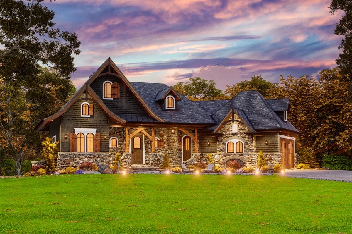 Plan 15650GE: Lake House Plan with Optional Lower Level and Second Level Loft - 1949 Sq Ft - Image #7 - Craftsman, Mountain, Rustic, Vacation