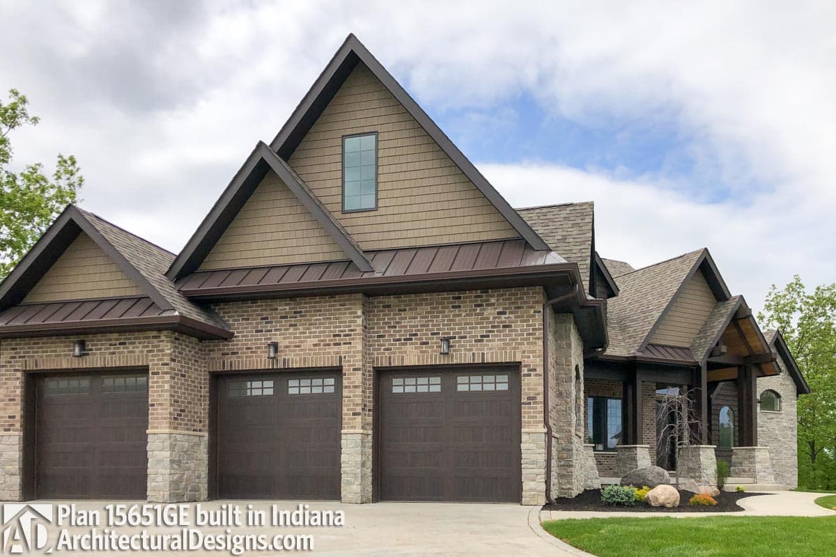 build gallery item - House Plan 15651GE comes to life in Indiana