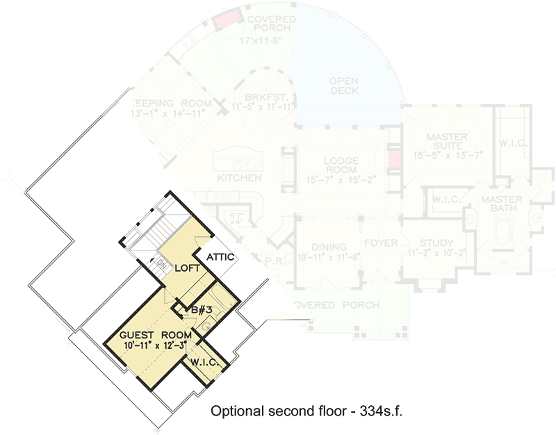 Plan 15651GE: Mountain Craftsman House Plan with Curved Back Porch - 2611 Sq Ft - Floor Plan - Bonus - Country, Craftsman, Mountain, Rustic