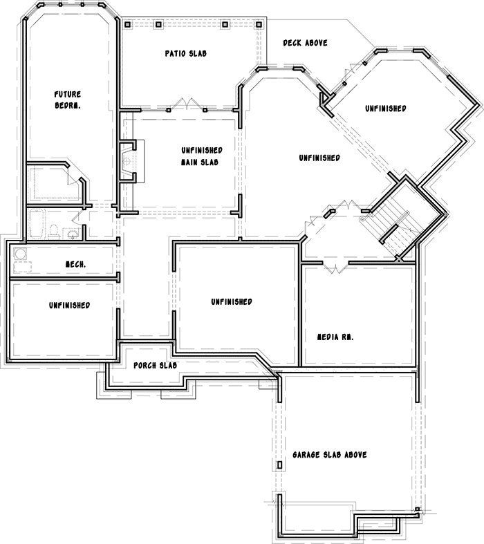 Plan 15666GE: Spectacular Kitchen - Floor Plan - Basement - Craftsman, European, Traditional