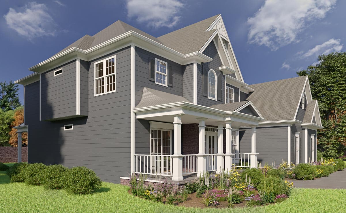 Plan 15673GE: 4-Bed House Plan with Study or Extra Bedroom - 3054 Sq Ft - Image #4 - Craftsman, Traditional
