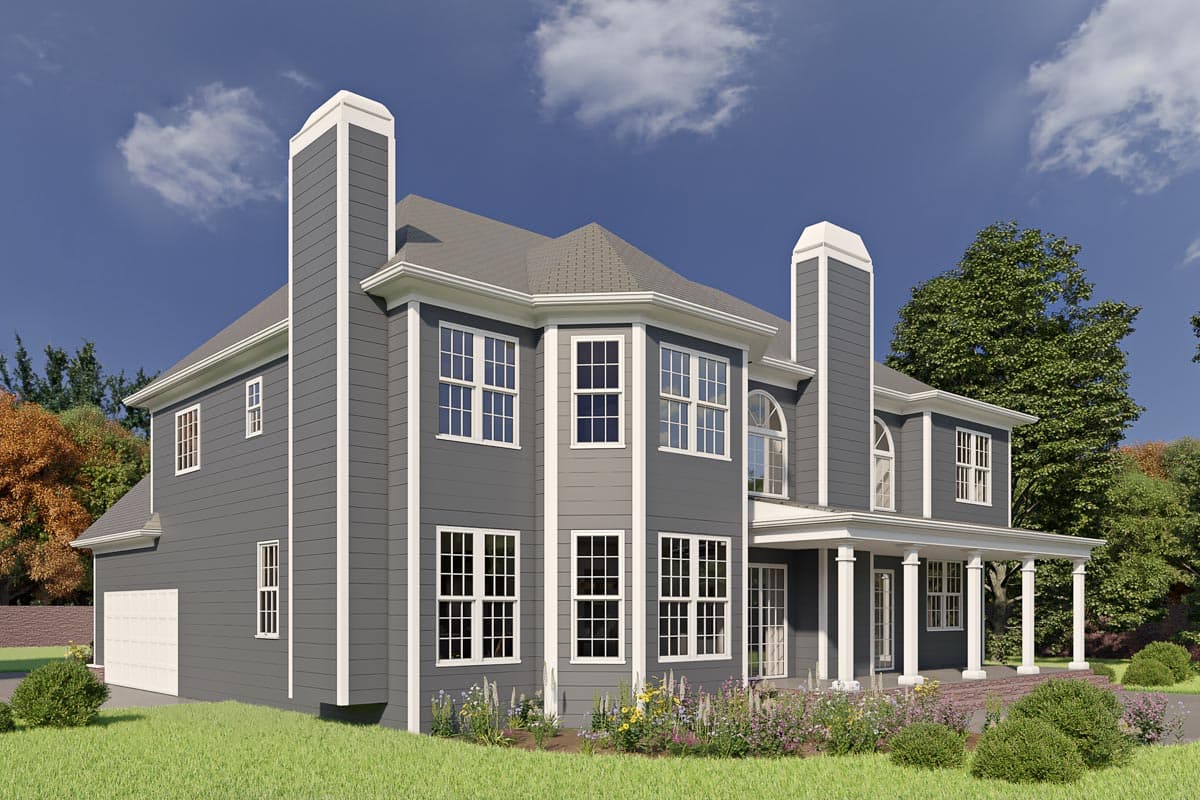 Plan 15673GE: 4-Bed House Plan with Study or Extra Bedroom - 3054 Sq Ft - Image #6 - Craftsman, Traditional