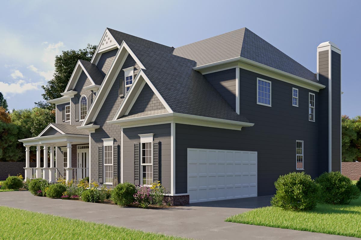 Plan 15673GE: 4-Bed House Plan with Study or Extra Bedroom - 3054 Sq Ft - Image #7 - Craftsman, Traditional