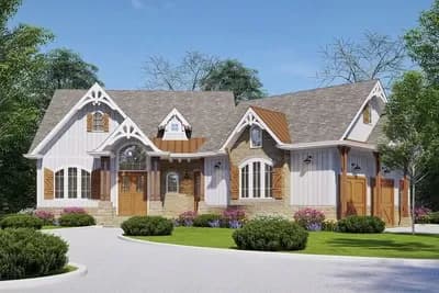Rustic Lodge Home Plan