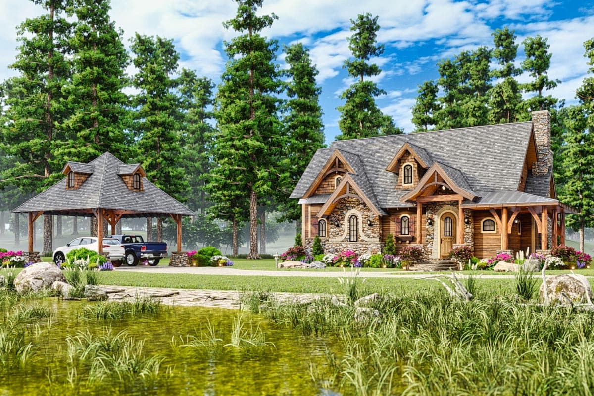 Plan 15702GE: Rustic Lodge Home Plan - 1754 Sq Ft - Image #7 - Cottage, Mountain, Rustic, Vacation