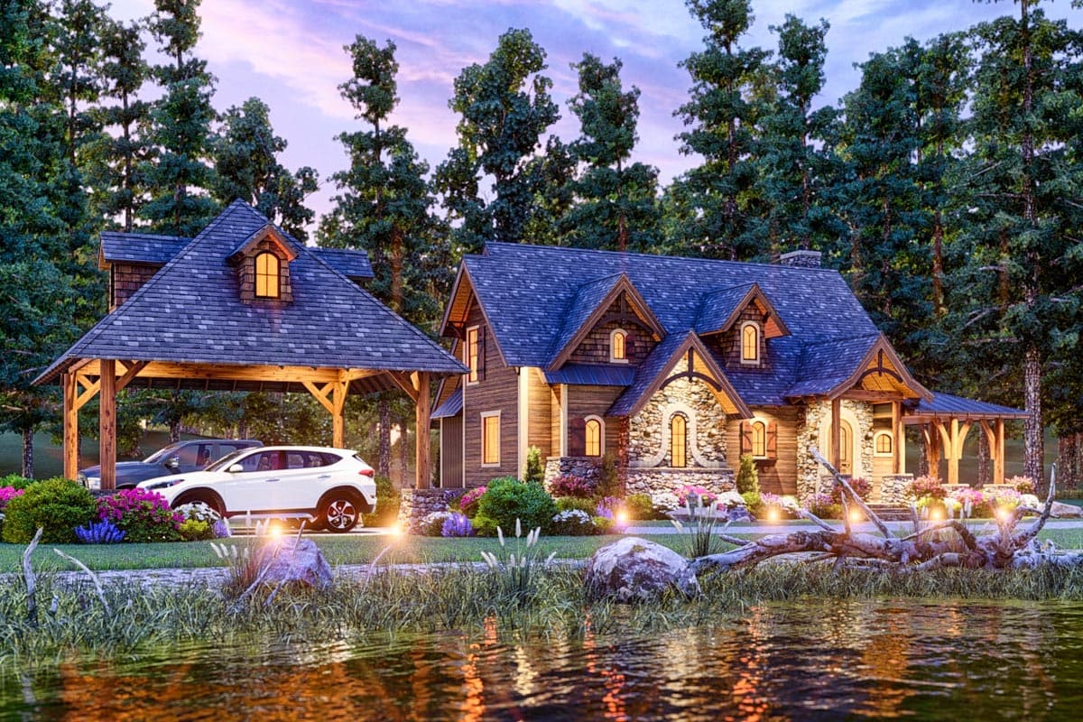 Plan 15702GE: Rustic Lodge Home Plan - 1754 Sq Ft - Image #8 - Cottage, Mountain, Rustic, Vacation
