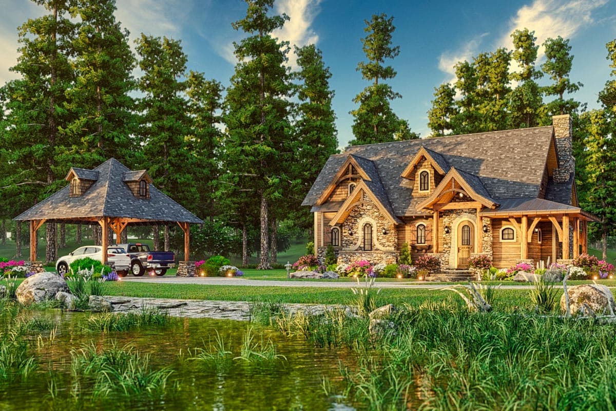 Plan 15702GE: Rustic Lodge Home Plan - 1754 Sq Ft - Image #11 - Cottage, Mountain, Rustic, Vacation