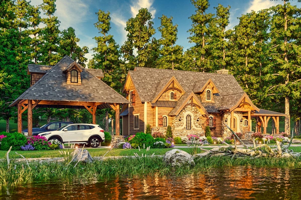 Plan 15702GE: Rustic Lodge Home Plan - 1754 Sq Ft - Image #10 - Cottage, Mountain, Rustic, Vacation