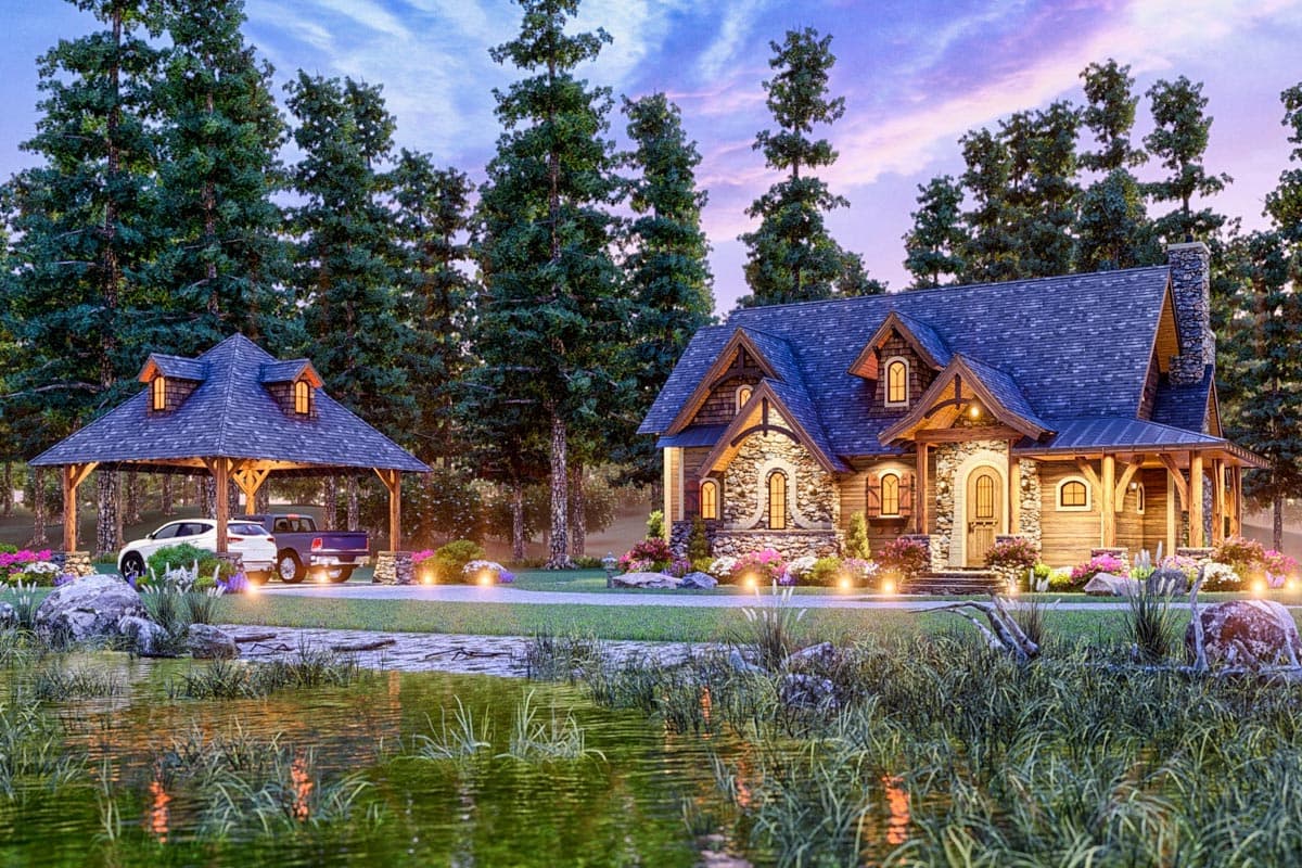 Plan 15702GE: Rustic Lodge Home Plan - 1754 Sq Ft - Image #9 - Cottage, Mountain, Rustic, Vacation