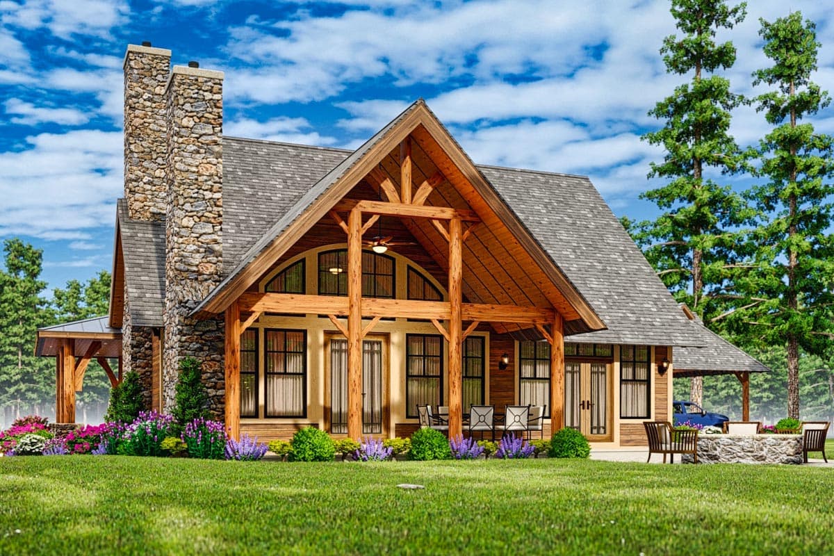 Plan 15702GE: Rustic Lodge Home Plan - 1754 Sq Ft - Image #5 - Cottage, Mountain, Rustic, Vacation
