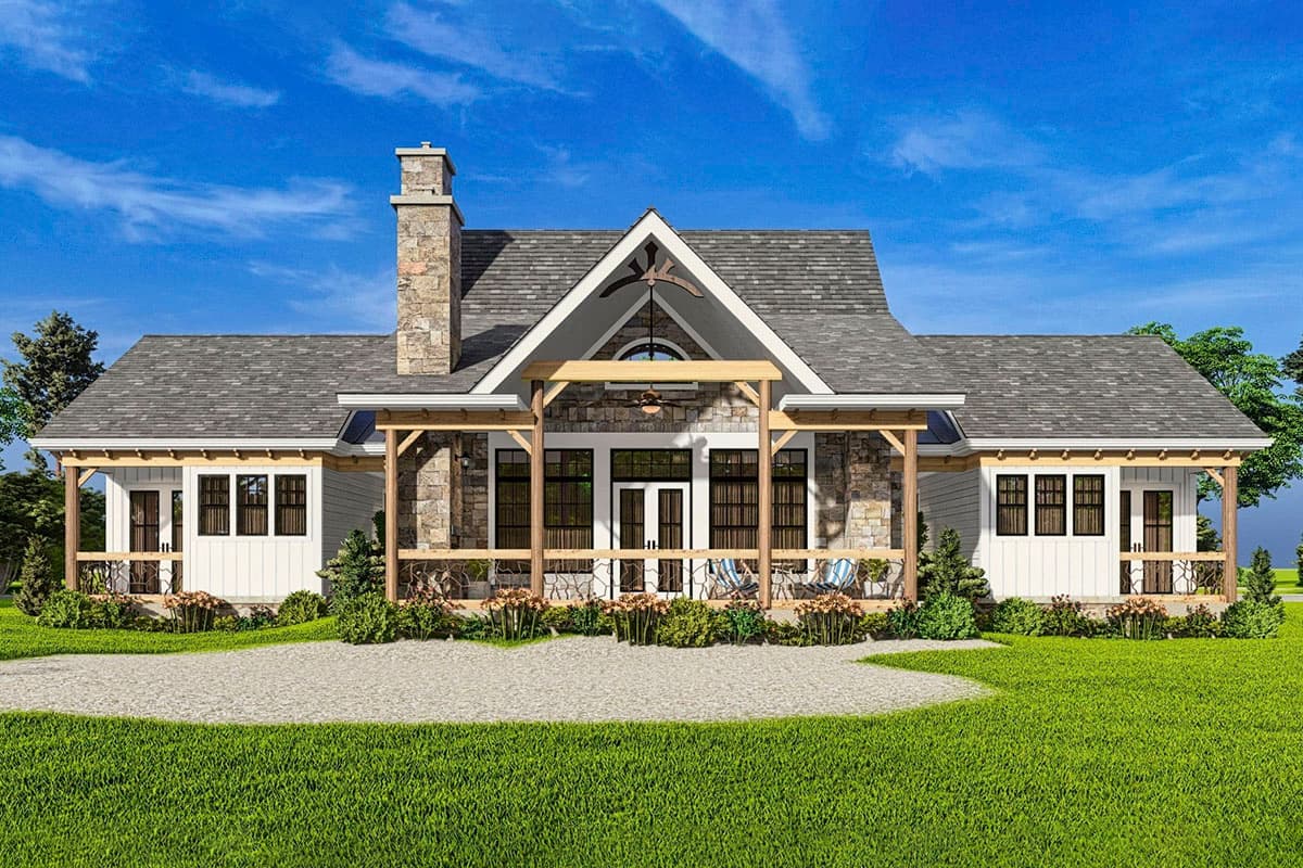 Plan 15705GE: Arts and Crafts House Plan with Great Symmetry and 2 Master Bedrooms - 1873 Sq Ft - Image #9 - Cottage, Country, Farmhouse, Mountain, Rustic