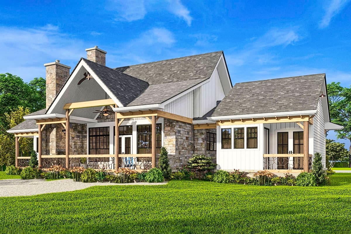 Plan 15705GE: Arts and Crafts House Plan with Great Symmetry and 2 Master Bedrooms - 1873 Sq Ft - Image #10 - Cottage, Country, Farmhouse, Mountain, Rustic