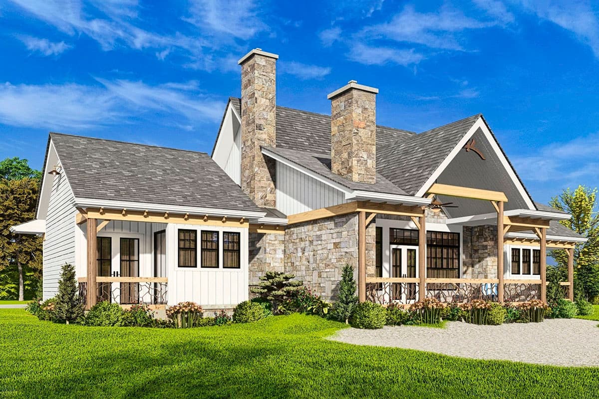 Plan 15705GE: Arts and Crafts House Plan with Great Symmetry and 2 Master Bedrooms - 1873 Sq Ft - Image #11 - Cottage, Country, Farmhouse, Mountain, Rustic