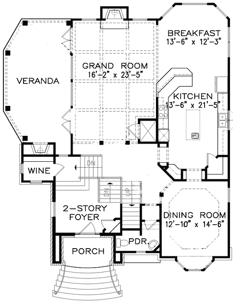 Plan 15708GE: Complete with Master Retreat - Floor Plan - Main Level - Craftsman, European, Northwest