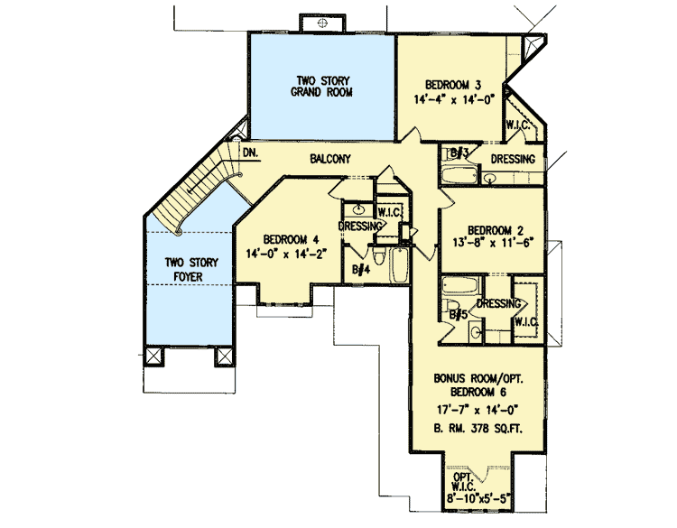 Plan 15711GE: Arches and Transoms - Floor Plan - 2nd Floor - European, Traditional