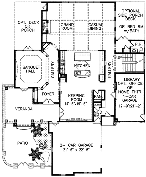 Plan 15713GE: Classic European Manor House Plan - Floor Plan - Main Level - European, Traditional