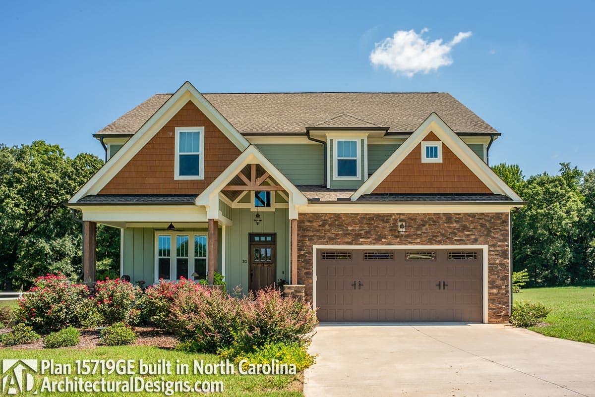 build gallery item - House Plan 15719GE comes to life in North Carolina