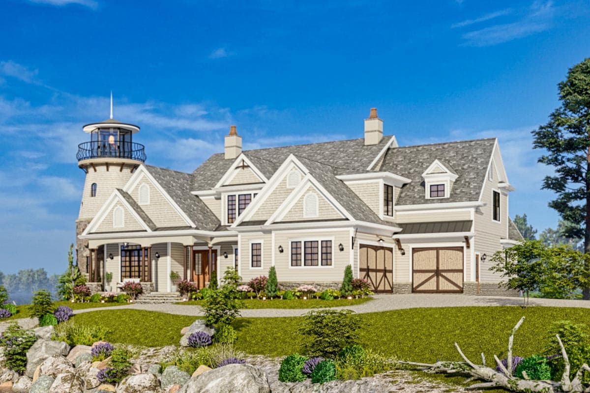 Plan 15722GE: Shingle Style Home Plan with Lighthouse - Image #5 - Coastal, Craftsman, New American, Shingle