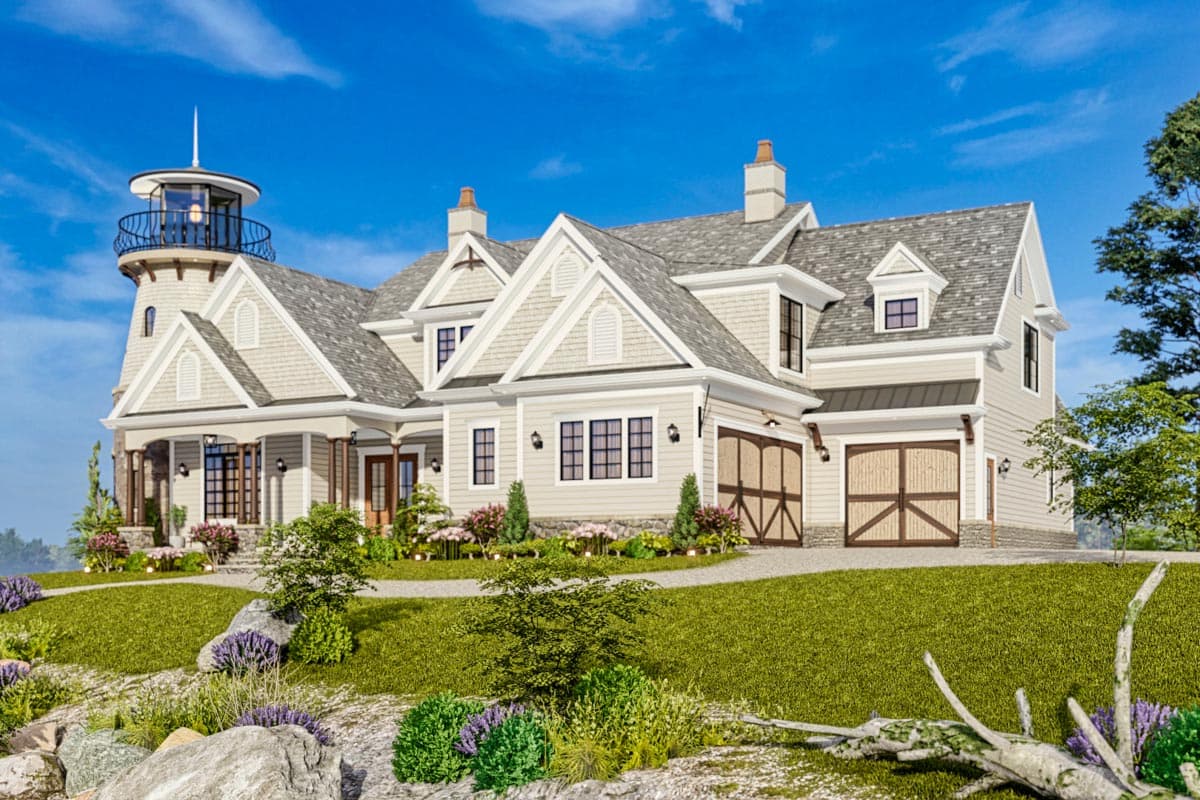 Plan 15722GE: Shingle Style Home Plan with Lighthouse - Image #9 - Coastal, Craftsman, New American, Shingle