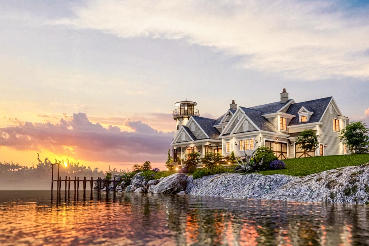 Plan 15722GE: Shingle Style Home Plan with Lighthouse - Image #10 - Coastal, Craftsman, New American, Shingle