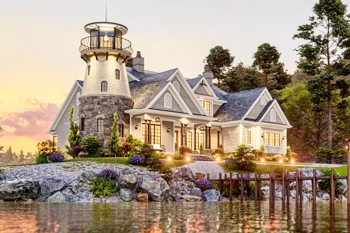 Plan 15722GE: Shingle Style Home Plan with Lighthouse - Image #11 - Coastal, Craftsman, New American, Shingle