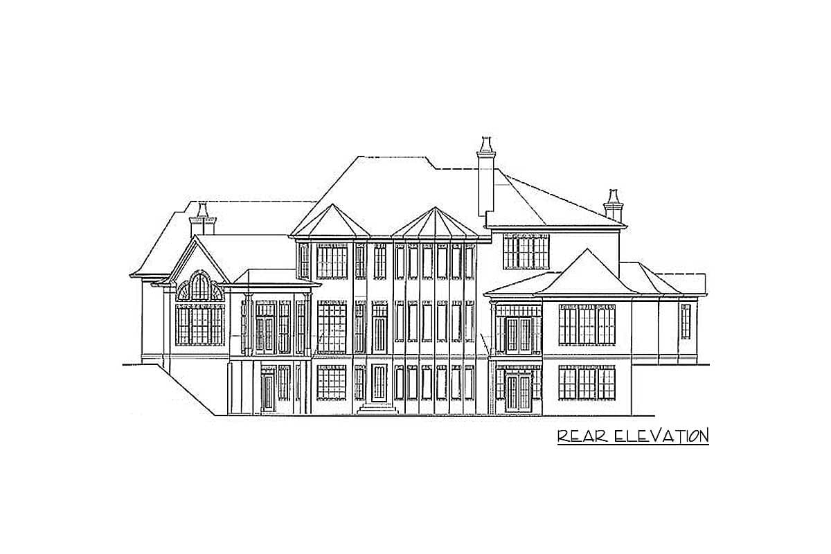 Plan 15733GE: 4-Bed Luxury House Plan with Angled Garage and Family Room - Image #7 - European, French Country, Traditional