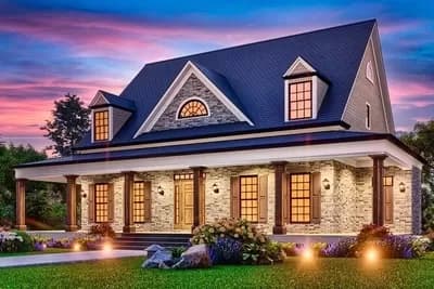 Southern Style House Plan with Wrap Around Porch