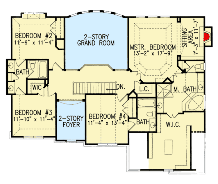 Plan 15769GE: Traditional Home Plan with Optional Sun Room - 3066 Sq Ft - Floor Plan - 2nd Floor - Traditional