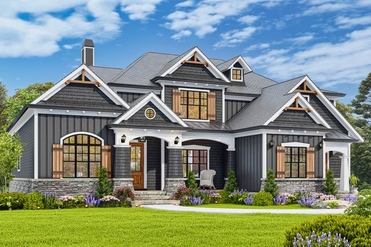 Plan 15783GE: Home Plan with Angled Keeping Room - Image #5 - Country, Traditional