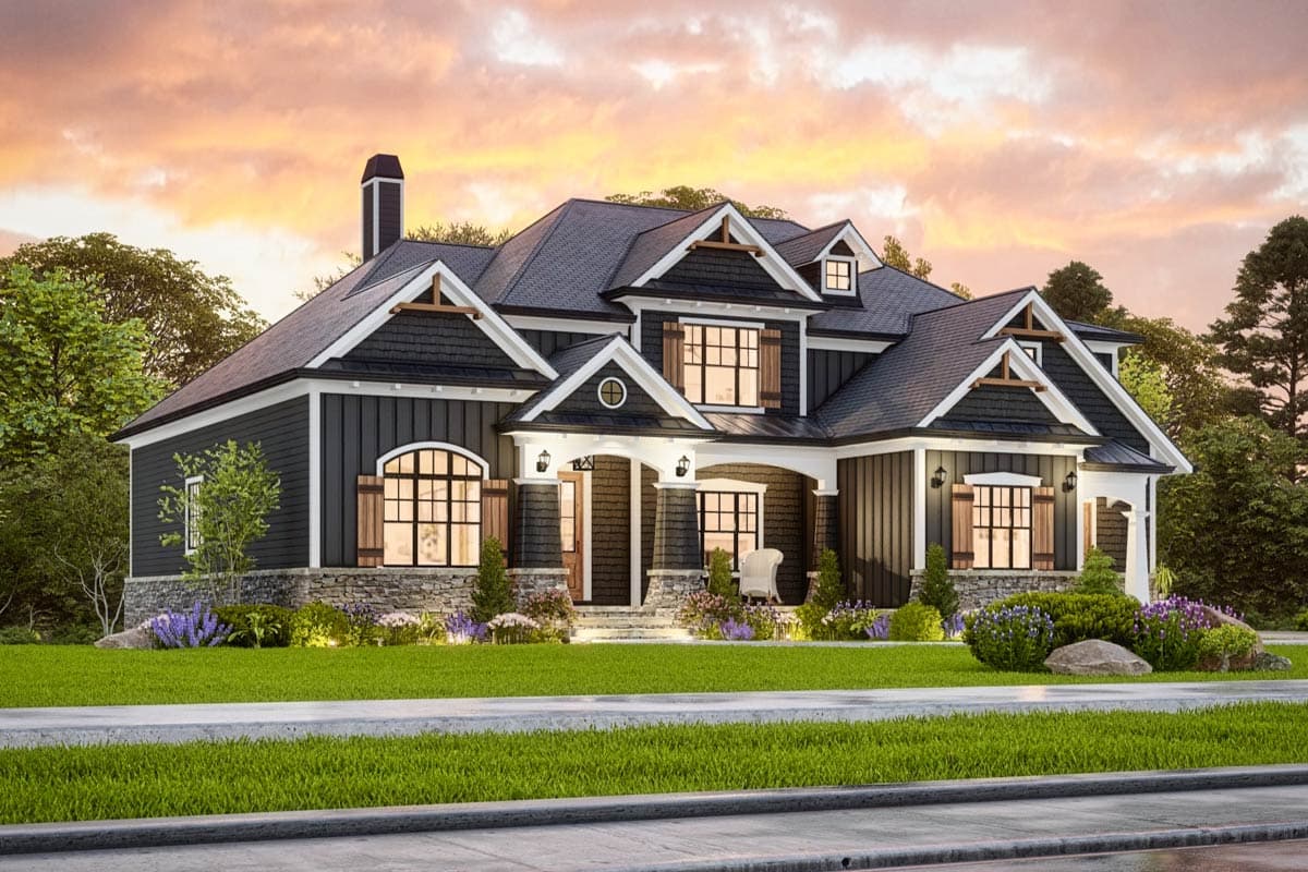 Plan 15783GE: Home Plan with Angled Keeping Room - Image #6 - Country, Traditional