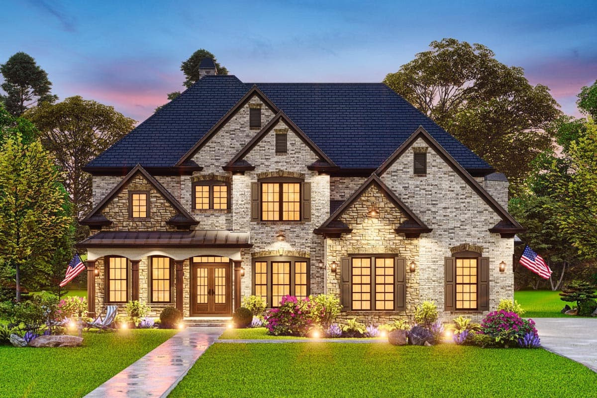 Plan 15798GE: Traditional House Plan with Angled Keeping Room - 3338 Sq Ft - Image #5 - European, Traditional