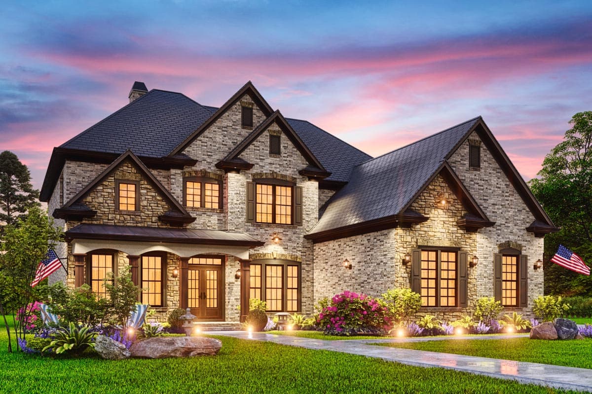 Plan 15798GE: Traditional House Plan with Angled Keeping Room - 3338 Sq Ft - Image #6 - European, Traditional