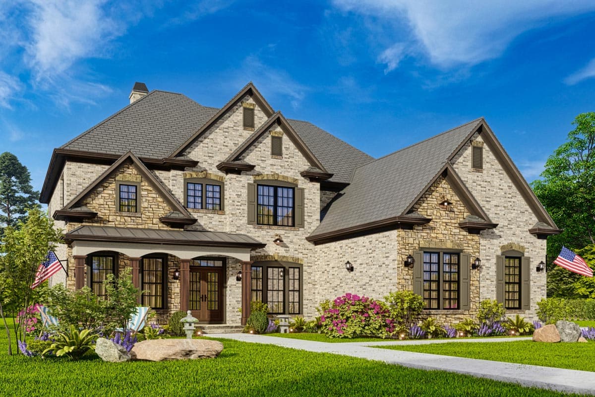 Plan 15798GE: Traditional House Plan with Angled Keeping Room - 3338 Sq Ft - Image #7 - European, Traditional