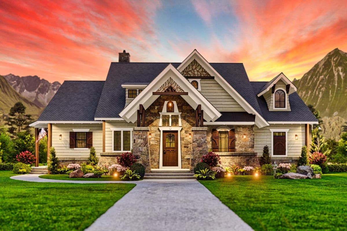 Plan 15801GE: Dual Master Suites Plus Loft - Image #8 - Cottage, Mountain, Rustic