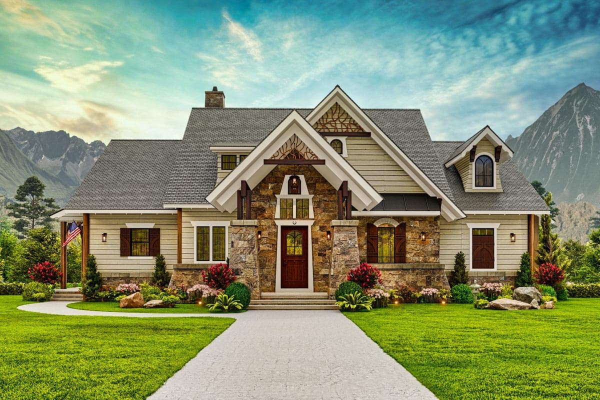 Plan 15801GE: Dual Master Suites Plus Loft - Image #9 - Cottage, Mountain, Rustic