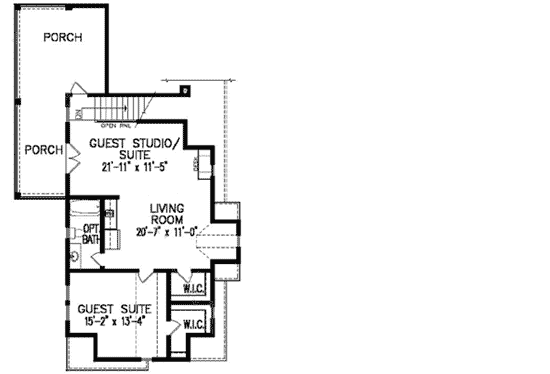 Plan 15810GE: Mountain Lodge with Observatory - Floor Plan - 2nd Floor - Craftsman, Mountain, Northwest, Rustic