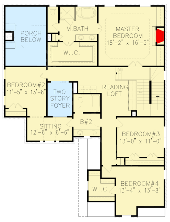 Plan 15832GE: Soaring Outdoor Living Room - Floor Plan - 2nd Floor - Cottage, European, Traditional