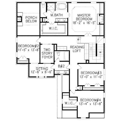 Plan 15833GE: Soaring Outdoor Living Room - Floor Plan - 2nd Floor - European, Traditional
