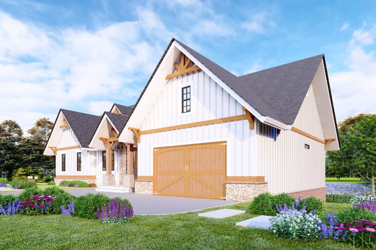 Plan 15853GE: One-Story House Plan with Flex Room and Vaulted Living Room - 1927 Sq Ft - Image #6 - Ranch, Traditional