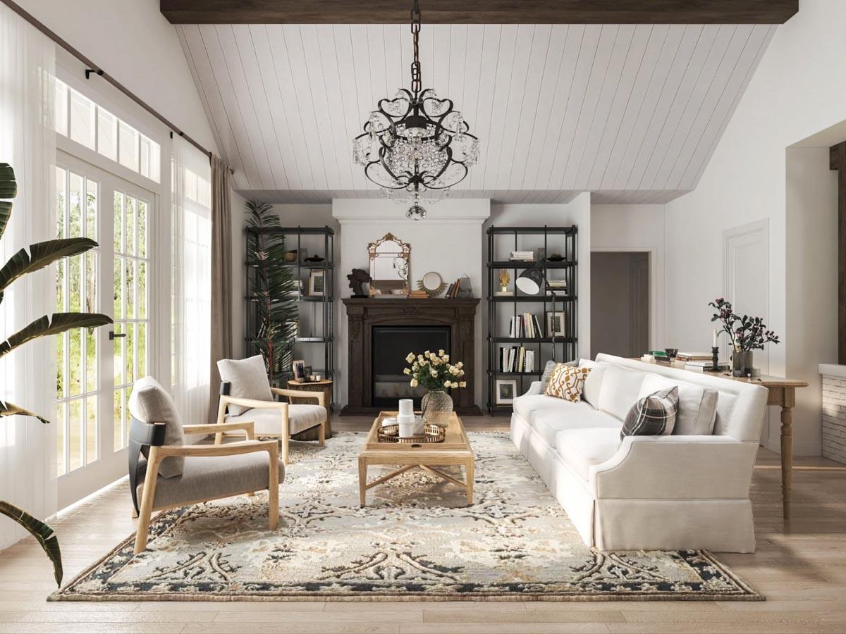 Plan 15853GE: One-Story House Plan with Flex Room and Vaulted Living Room - 1927 Sq Ft - Image #10 - Ranch, Traditional