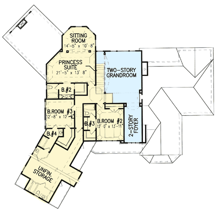 Plan 15881GE: Lodge-Like Spin to a Classic Home Plan - Floor Plan - 2nd Floor - European, Traditional
