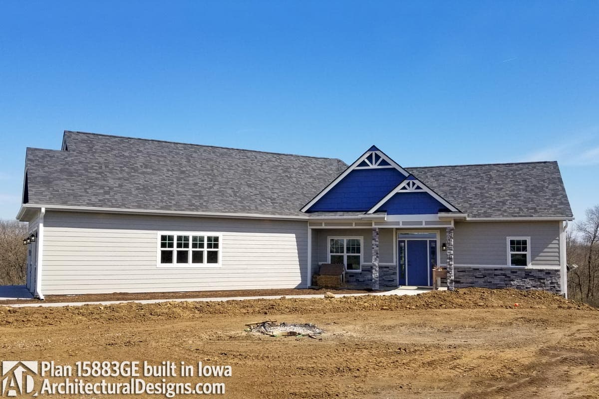 build gallery item - House Plan 15883GE comes to life in Iowa