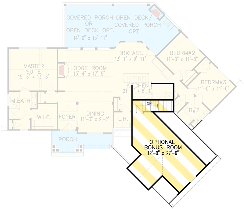 Plan 15883GE: Craftsman-Inspired Ranch Home Plan - 1729 Sq Ft - Floor Plan - Bonus - Craftsman, Mountain, Ranch, Rustic