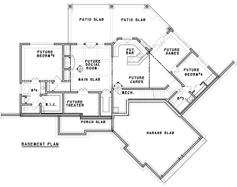 Plan 15883GE: Craftsman-Inspired Ranch Home Plan - 1729 Sq Ft - Floor Plan - Basement - Craftsman, Mountain, Ranch, Rustic