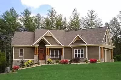 Craftsman-Inspired Ranch Home Plan - 1729 Sq Ft